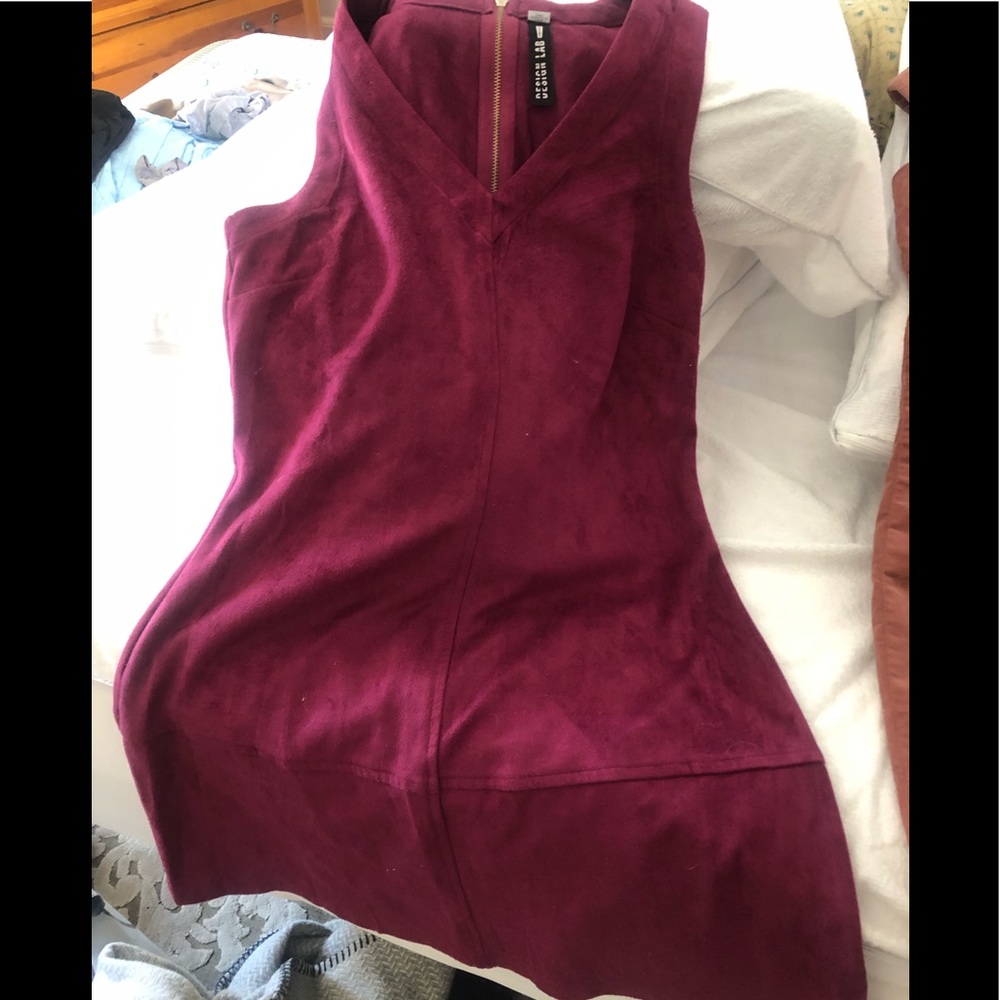 Forever maroon suede style dress